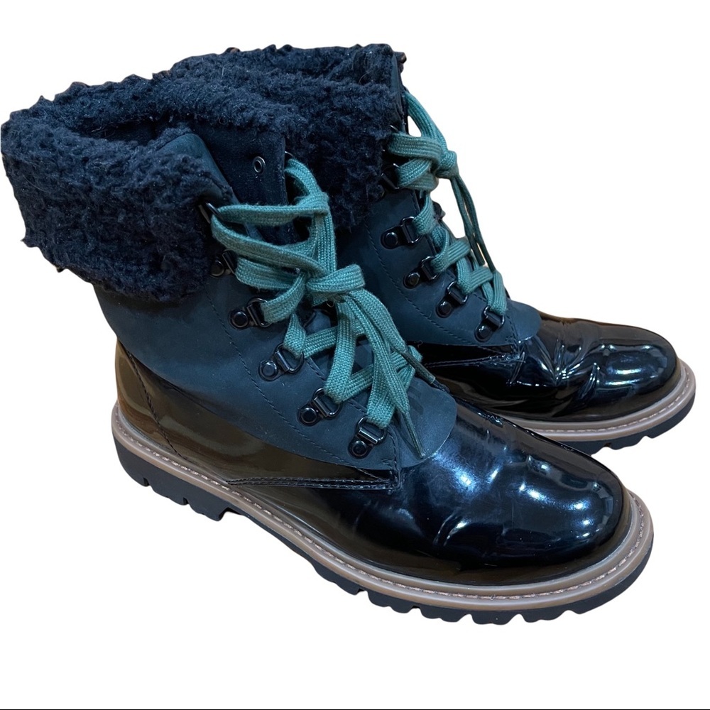 Caterpillar Cat Footwear Women's Hub Hiker Faux Fur Boot Size 9 Black VGUC